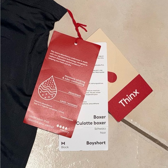 Thinx Black Culotte Boxer - Picture 2 of 3